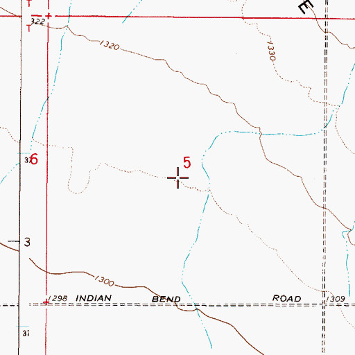 Topographic Map of Talking Stick Golf Club, AZ