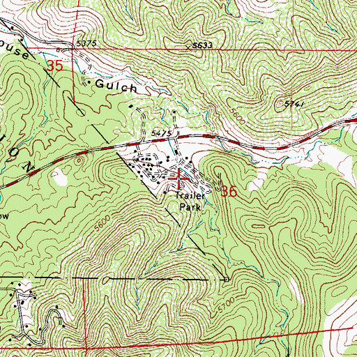 Topographic Map of Canyon Retreat Mobile Home Park, AZ