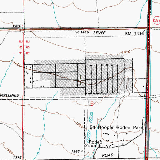 Topographic Map of Colonial Del Sol Mobile Home Park, AZ