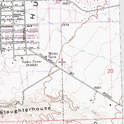 Topographic Map of Mesa Verde Mobile Home Park, AZ