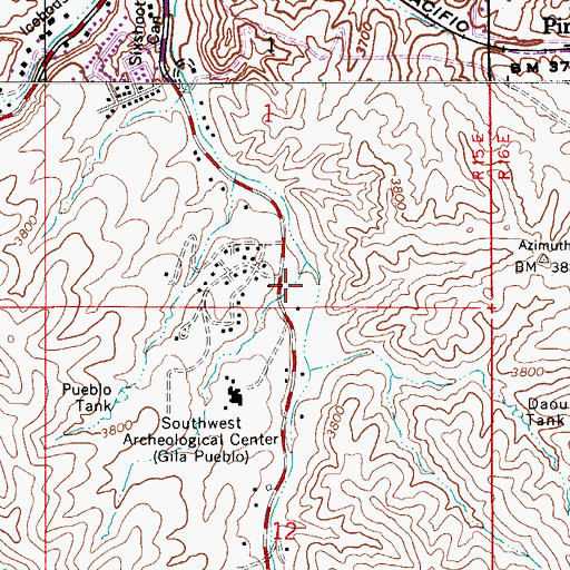 Topographic Map of O'Banion Mobile Home Park, AZ