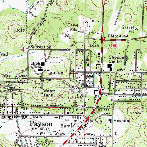 Topographic Map of Starview Mobile Home Park, AZ