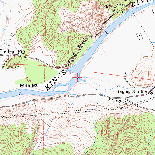 Topographic Map of Mill Creek, CA