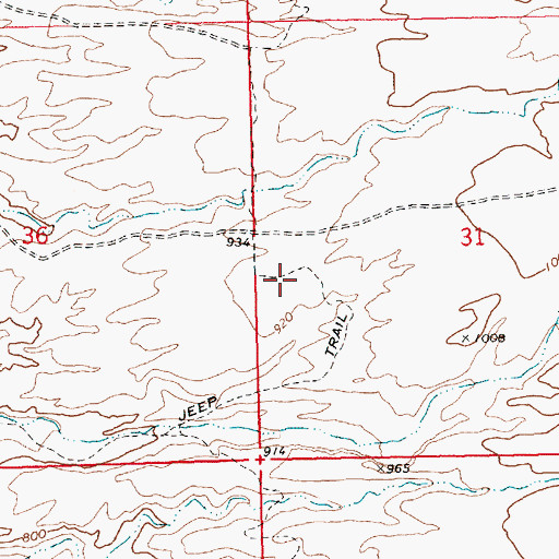 Topographic Map of The Reserve at Fox Creek Mobile Home Park, AZ