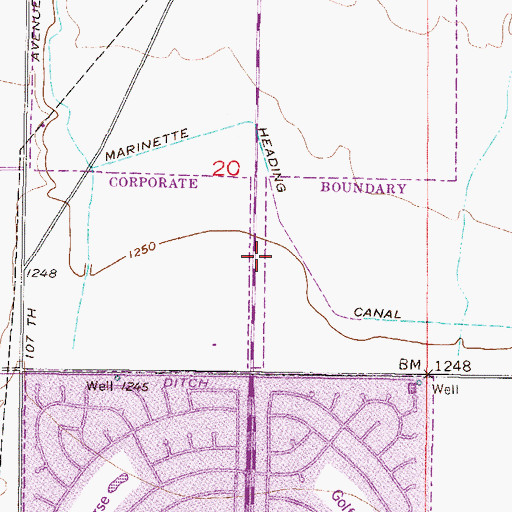 Topographic Map of Sun Grove Village Care Center, AZ