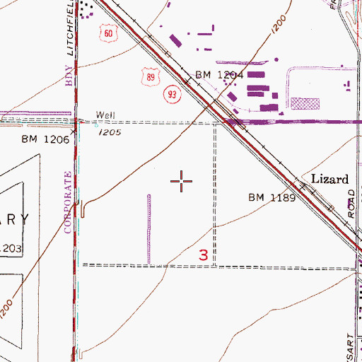 Topographic Map of Chaparral Winds Assisted Living Community, AZ