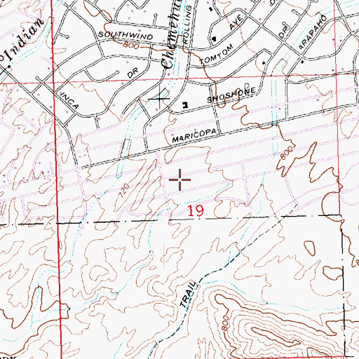 Topographic Map of Prestige Assisted Living at Claremont, AZ