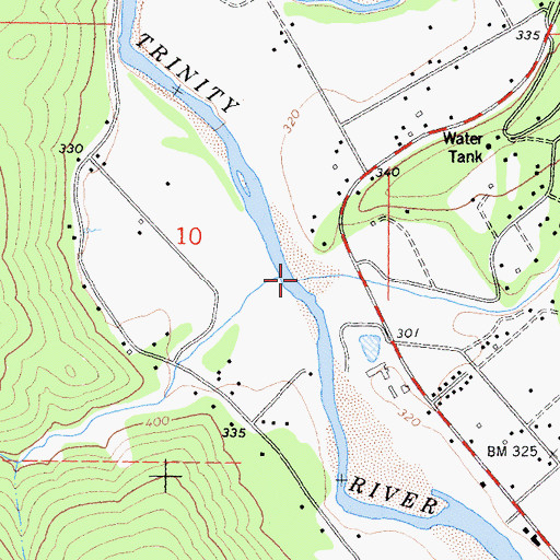 Topographic Map of Mill Creek, CA