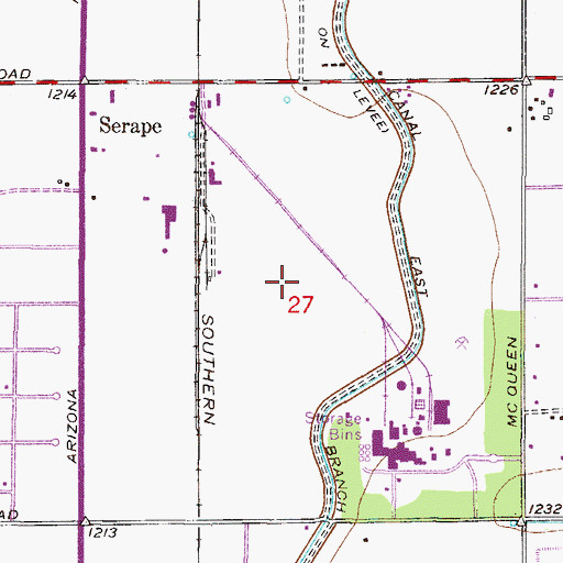 Topographic Map of Bear Creek Golf Complex, AZ