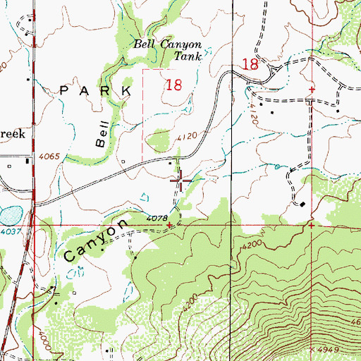Topographic Map of Canyon Mesa Country Club, AZ