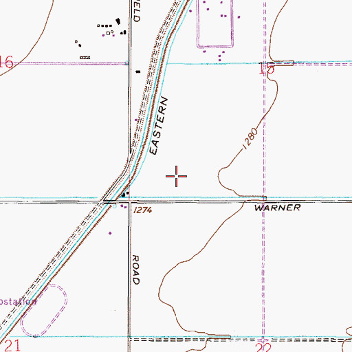 Topographic Map of Greenfield Lakes Golf Club, AZ