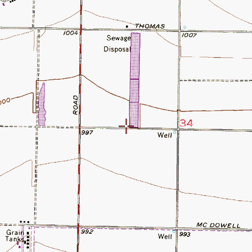 Topographic Map of Palm Valley Golf Club, AZ