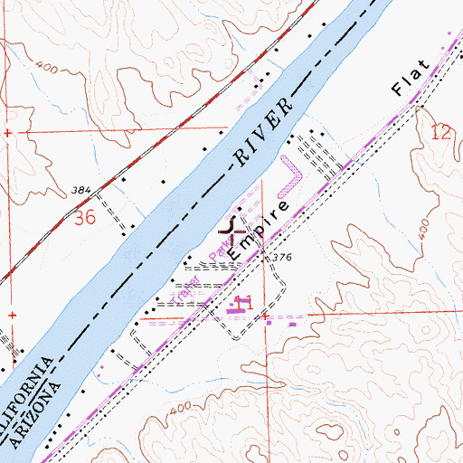 Topographic Map of Bransons Mobile Home Park, AZ
