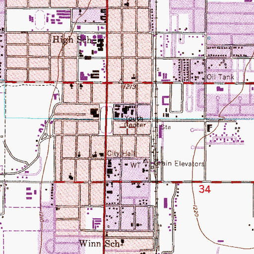 Topographic Map of Chandler Senior Center, AZ