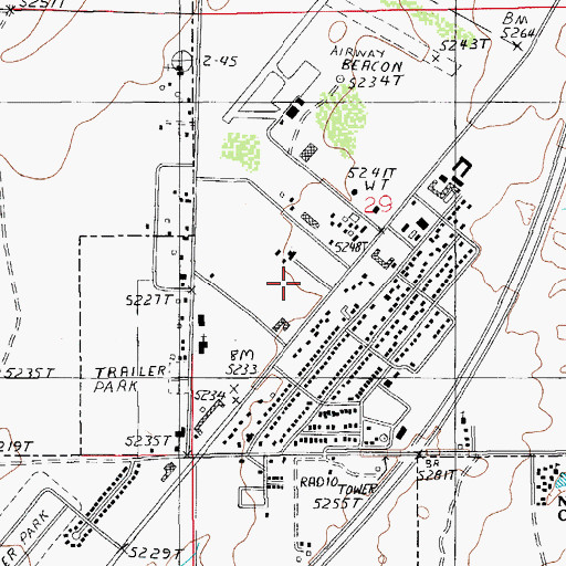 Topographic Map of Northland Pioneer College Painted Desert Campus Tiponi Community Center, AZ