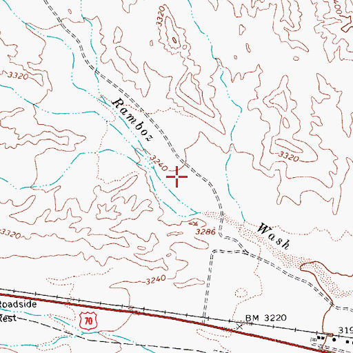 Topographic Map of Apache Stronghold Golf Club, AZ