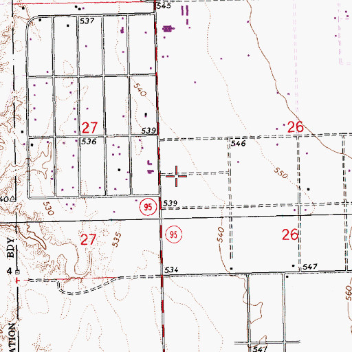 Topographic Map of Valley View Medical Center, AZ