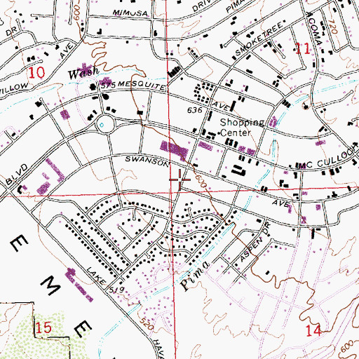 Topographic Map of Prestige Assisted Living at Lake Havasu, AZ