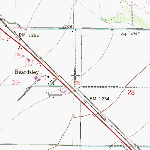 Topographic Map of Sun Health Grandview Care Center, AZ