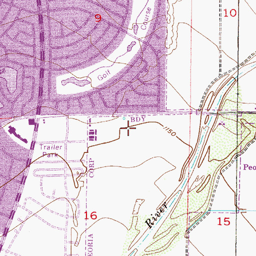 Topographic Map of Freedom Plaza Care Center, AZ