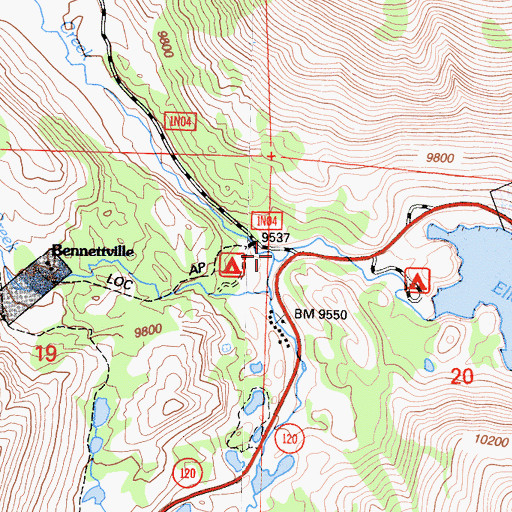 Topographic Map of Mine Creek, CA