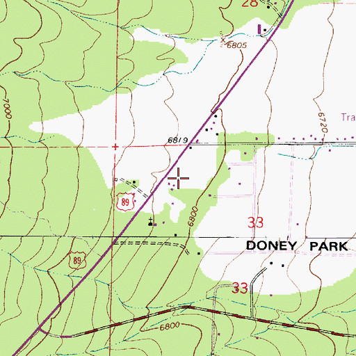 Topographic Map of J and H Recreational Vehicle Park, AZ