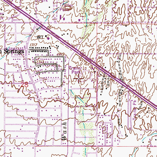 Topographic Map of Mesa - Apache Junction Kampgrounds of America, AZ