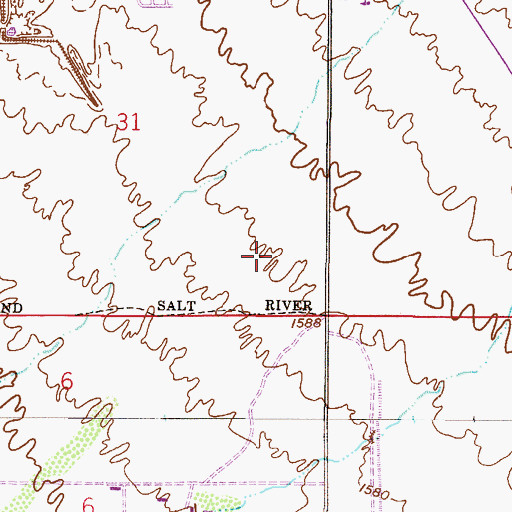 Topographic Map of Desert Harbor Mobile Home Park, AZ