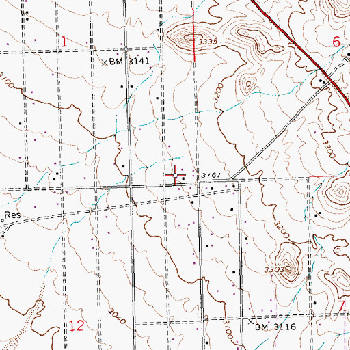 Topographic Map of Desert Sunset Trailer Park, AZ