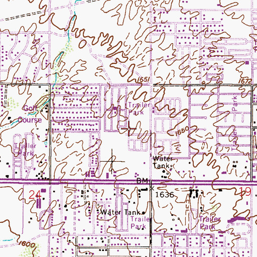Topographic Map of El Dorado Mobile Estates Resort, AZ