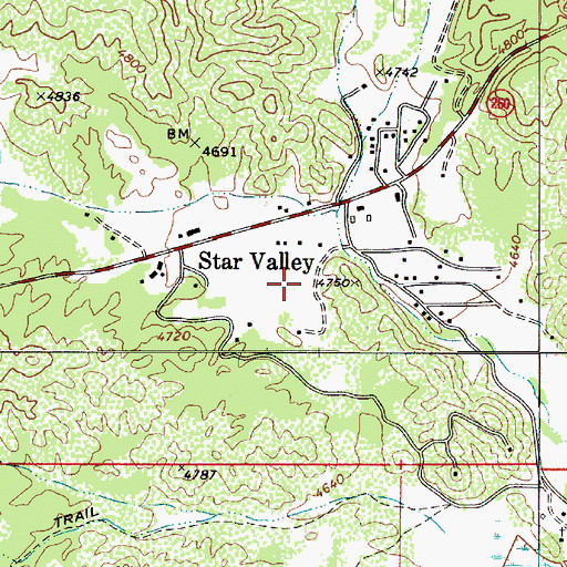 Topographic Map of Lamplighter Mobile Park, AZ
