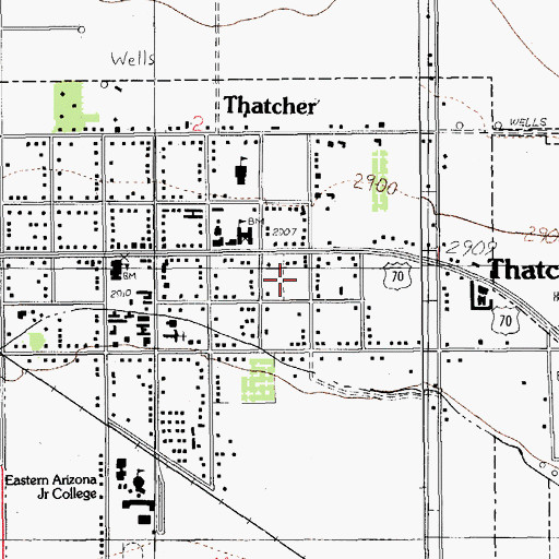 Topographic Map of Red Lamp Mobile Home Park, AZ