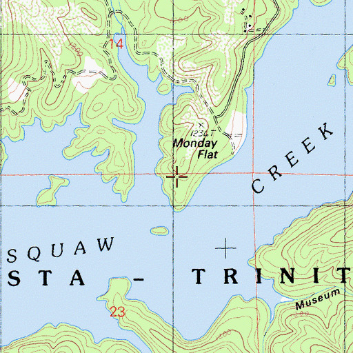 Topographic Map of Monday Flat, CA