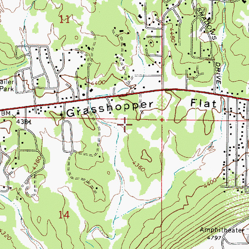 Topographic Map of Sunset Village Mobile Home Park, AZ