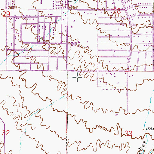 Topographic Map of The Pueblo Mobile Home Park, AZ