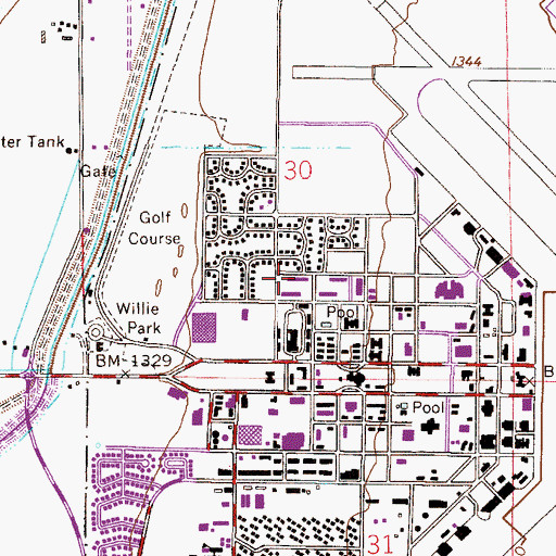 Topographic Map of Arizona State University Polytechnic Campus Eagle Residential Hall, AZ