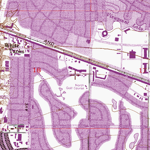 Topographic Map of Oakmont Recreation Center, AZ