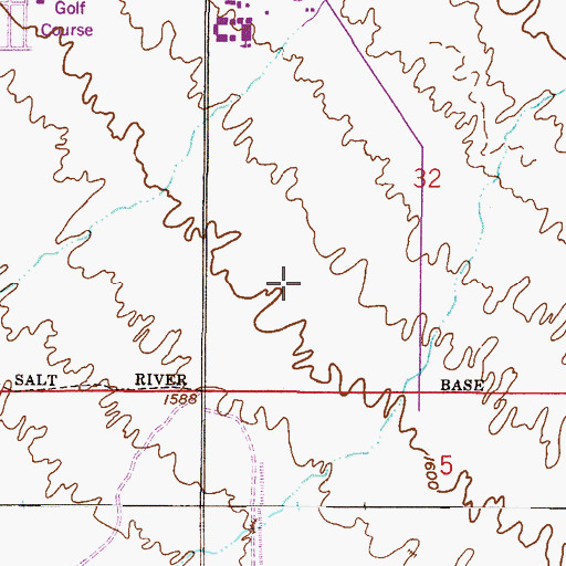 Topographic Map of Apache Creek Golf Club, AZ