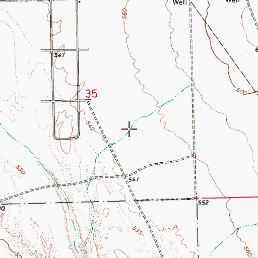 Topographic Map of Desert Lakes Golf Course, AZ
