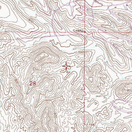 Topographic Map of FireRock Country Club, AZ