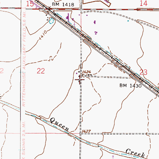 Topographic Map of Las Colinas Golf Club, AZ