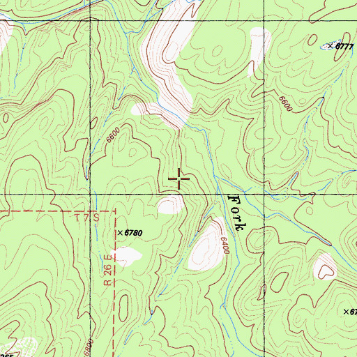 Topographic Map of Mono Creek, CA