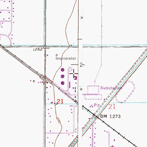 Topographic Map of Salt River Project Santan Generating Plant, AZ