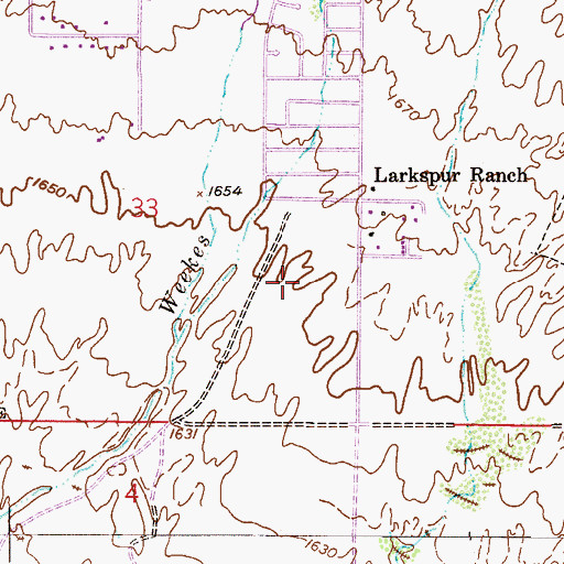 Topographic Map of Apache East Estates Mobile Home Park, AZ