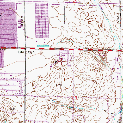 Topographic Map of Hacienda Del Sol Mobile Home Park, AZ
