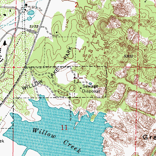 Topographic Map of Heritage Mobile Home Park, AZ