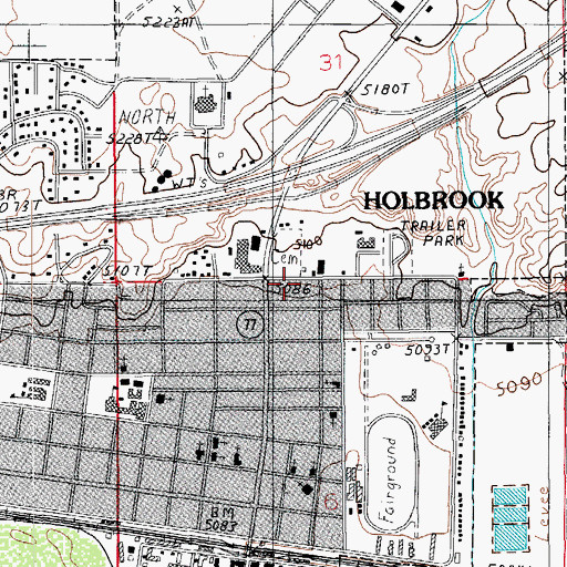 Topographic Map of Kargas Mobile Home Park, AZ