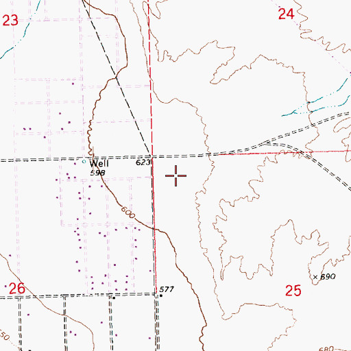 Topographic Map of Santiago Rodeo Villas Mobile Home Park, AZ