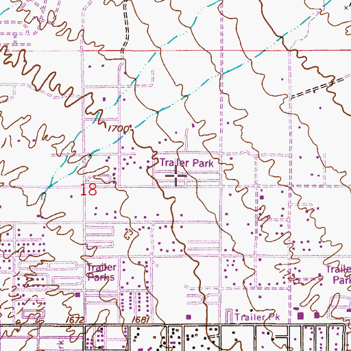 Topographic Map of Sierra Leone Mobile Park, AZ