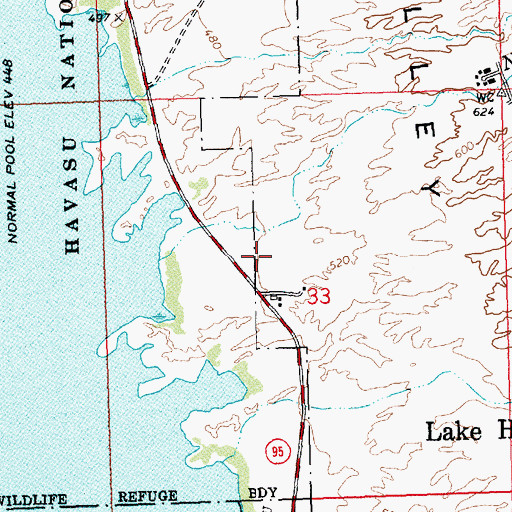 Topographic Map of Sunset Park Mobile Home Park, AZ